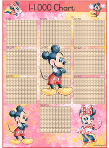 1- 1000 counting block -Mickey and Minnie