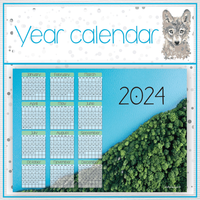 Nature 3 Year calendar 2024
