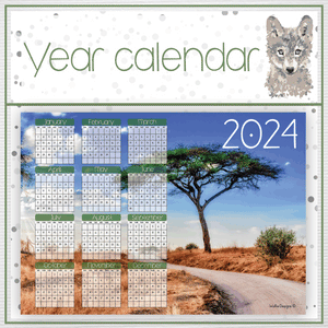 Nature 5 Year calendar 2024