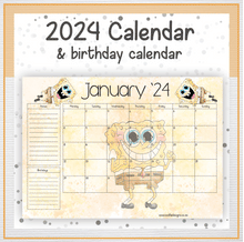 Load image into Gallery viewer, Spongebob calendar
