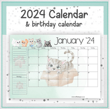 Load image into Gallery viewer, Cats calendar
