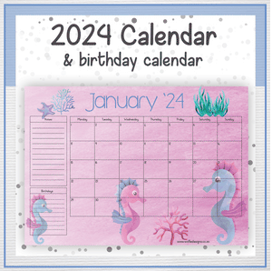 Seahorse calendar