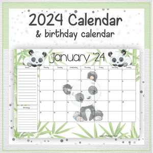 Panda calendar