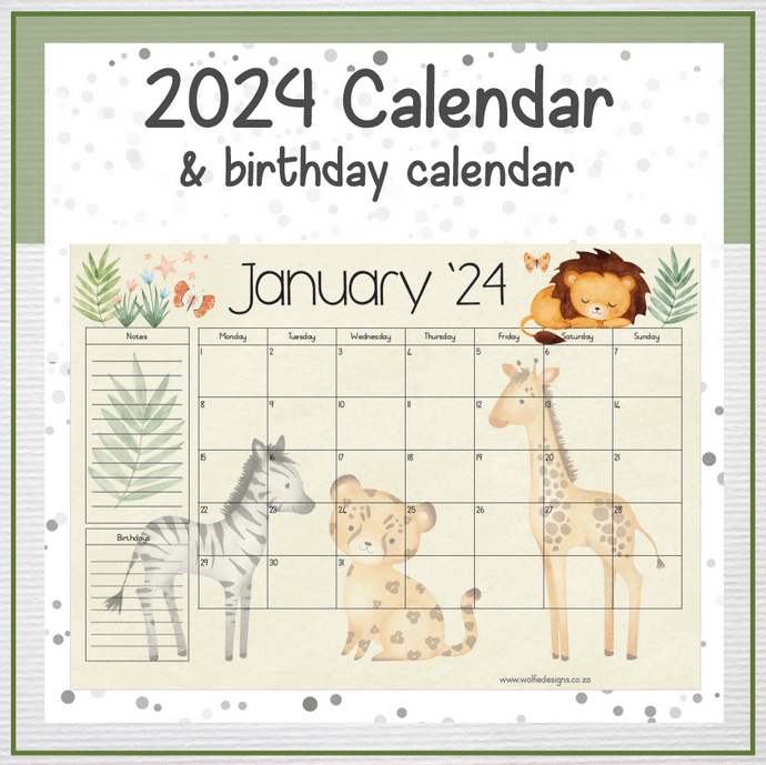 Safari calendar