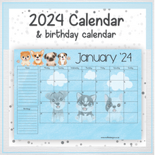 Load image into Gallery viewer, Dogs calendar

