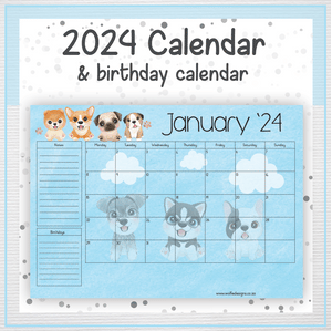 Dogs calendar
