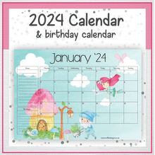 Load image into Gallery viewer, Fairies and gnomes calendar
