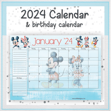Load image into Gallery viewer, Mickey and Minnie mouse calendar
