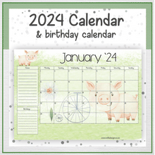 Load image into Gallery viewer, Pig calendar
