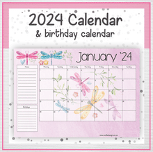 Load image into Gallery viewer, Dragonfly calendar
