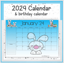 Load image into Gallery viewer, Bunny calendar
