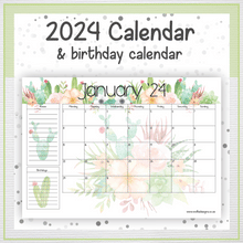 Load image into Gallery viewer, Succulents calendar

