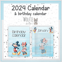 Load image into Gallery viewer, Mickey and Minnie mouse calendar
