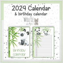Load image into Gallery viewer, Panda calendar
