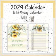 Load image into Gallery viewer, Sunflower calendar
