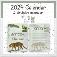 Load image into Gallery viewer, Leopard calendar

