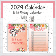 Load image into Gallery viewer, Ladybugs and roses calendar
