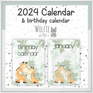 Giraffe calendar
