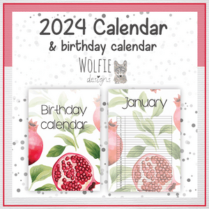 Pomegranate calendar
