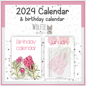 Protea calendar