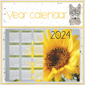Sunflower 2 Year calendar 2024