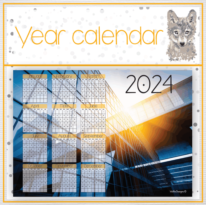 Building 1 Year calendar 2024