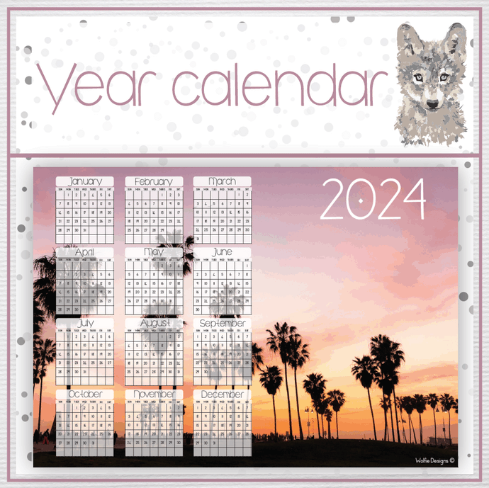 Tree 3 Year calendar 2024