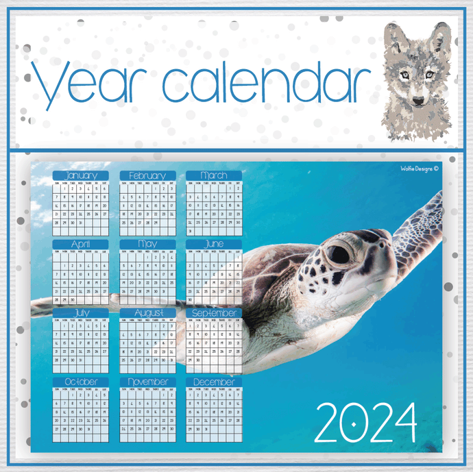 Ocean 4 Year calendar 2024