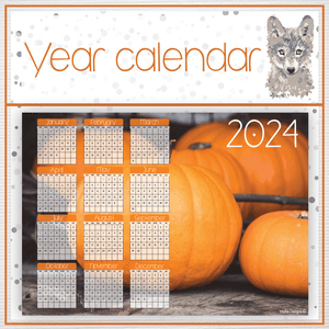 Pumpkin Year calendar 2024