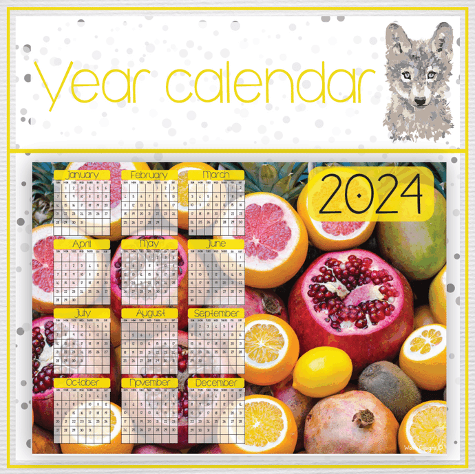 Fruit 2 Year calendar 2024