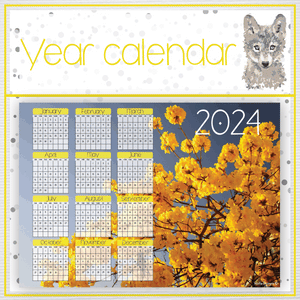 Flower 3 Year calendar 2024
