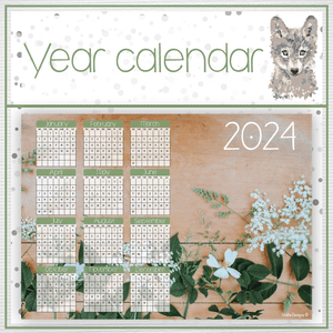 Flower 4 Year calendar 2024