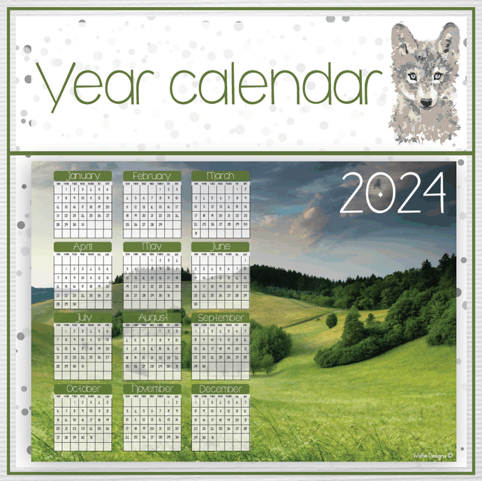 Nature 8 Year calendar 2024