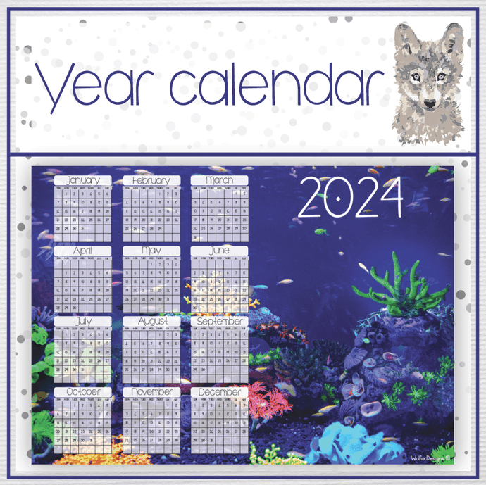 Ocean 5  Year calendar 2024