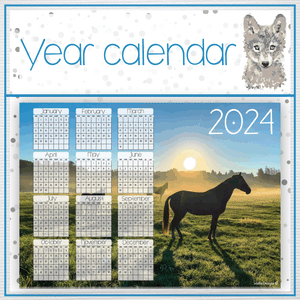 Horse Year calendar 2024