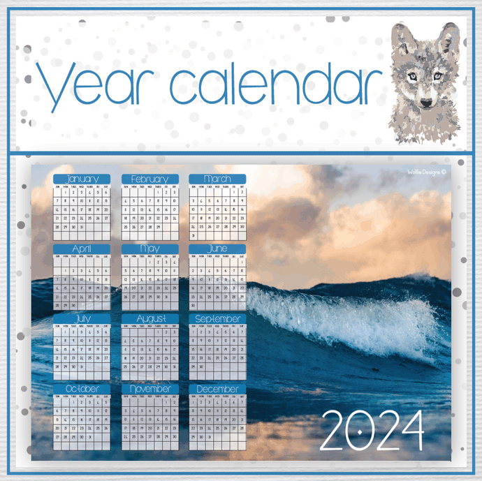Ocean 7 Year calendar 2024