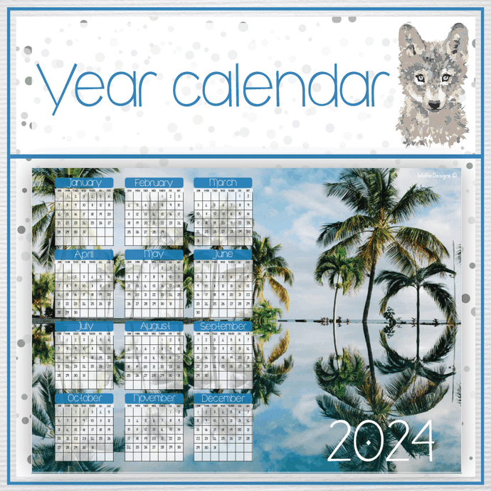 Ocean 8 Year calendar 2024