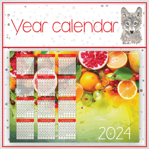 Fruit 3 Year calendar 2024