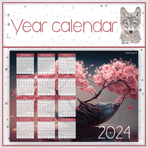 Flower 7 Year calendar 2024