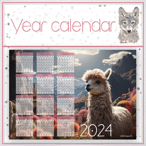 Lama Year calendar 2024