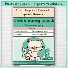 Load image into Gallery viewer, Interactive story 5 - Charlie is brushing his teeth
