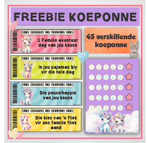 Coupons / Koeponne Freebie - Dogter / girl