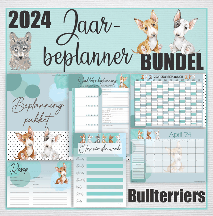 2024 Jaarbeplanner BUNDEL - Bullterriers