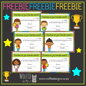 Free appreciation certificates