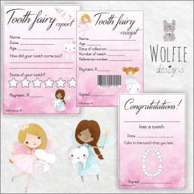 Tooth Fairy Certificate Girls