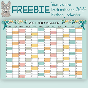 Year planner 2024 bundle FREEBIE – Wolfie Designs