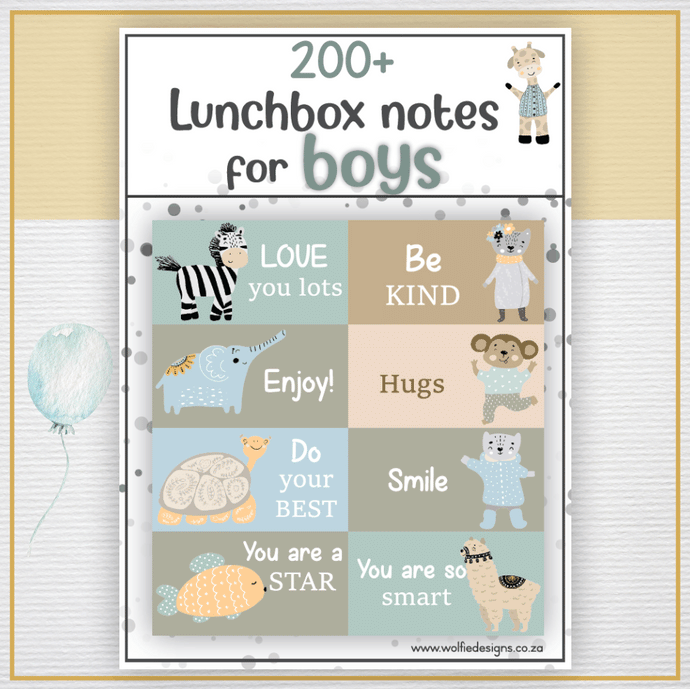 Lunchbox notes for boys