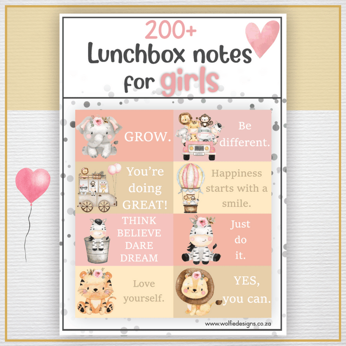 Lunchbox notes for girls