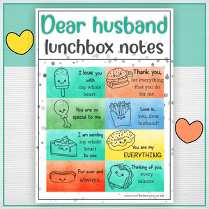 Dear Husband Lunchbox Notes