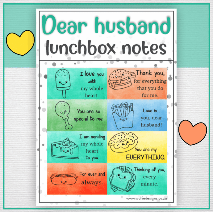 Dear Husband Lunchbox Notes